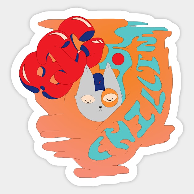 Big Chillin Sticker by LuckHasArrived